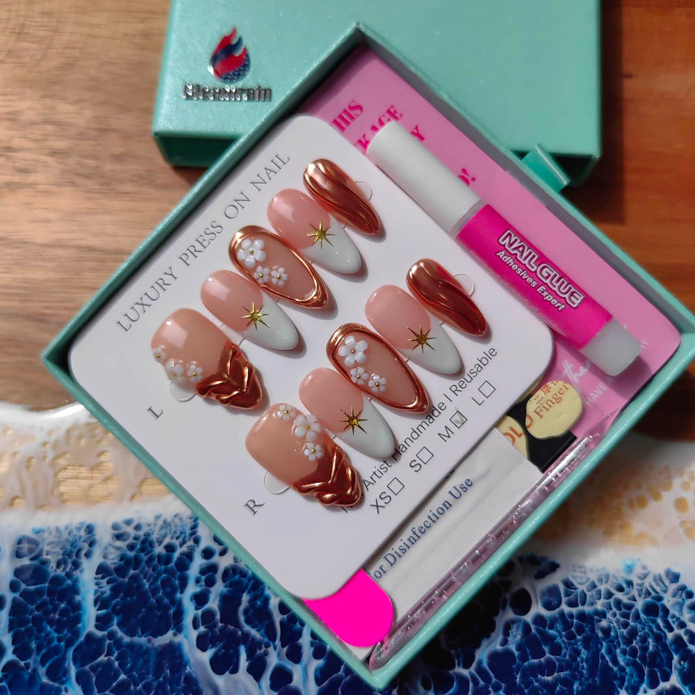 Gleamrain nails soft base colors suitable for many outfits
