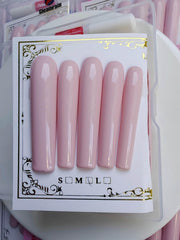 Gleamrain XXL press-on nails featuring 3D floral design in pink hues