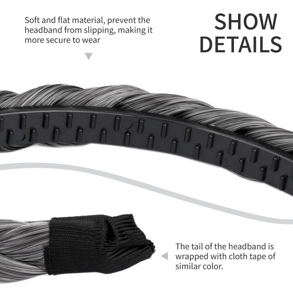 Gledola-headband-cover-base-hidden shows thick braid concealing the base for a natural look.