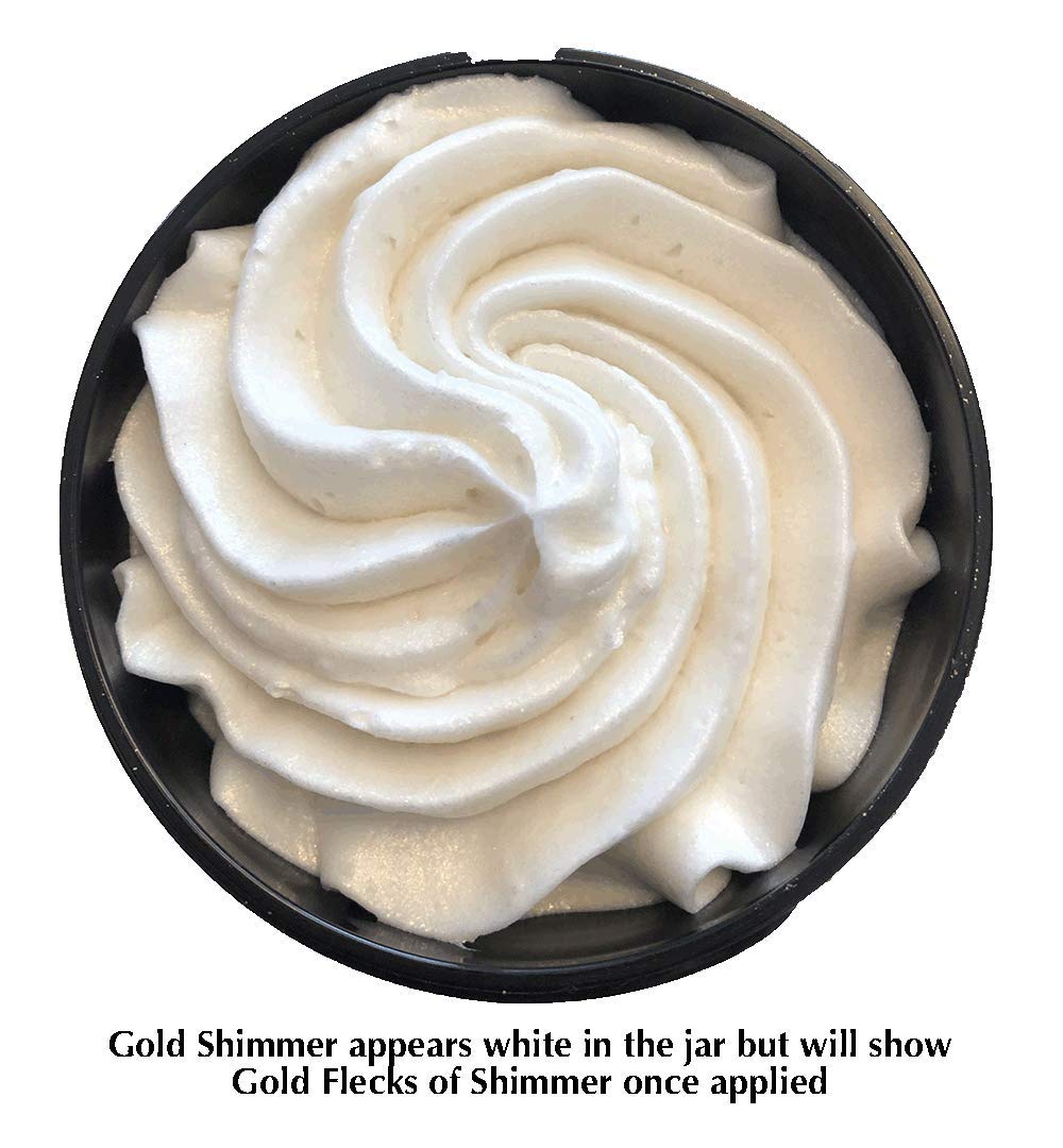 Two 2oz jars of GLIMMER GODDESS Shimmer Body Butter side by side.