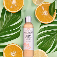 Glimmer Goddess Aloe Vera and Jojoba Oil closeup emphasizing lightweight hydration.