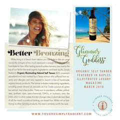 Glimmer Goddess color-swatches-skin-tone display buildable tan options