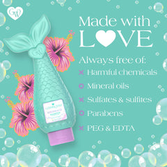 Packaging uses recycled plastic supporting eco-conscious kids' care.