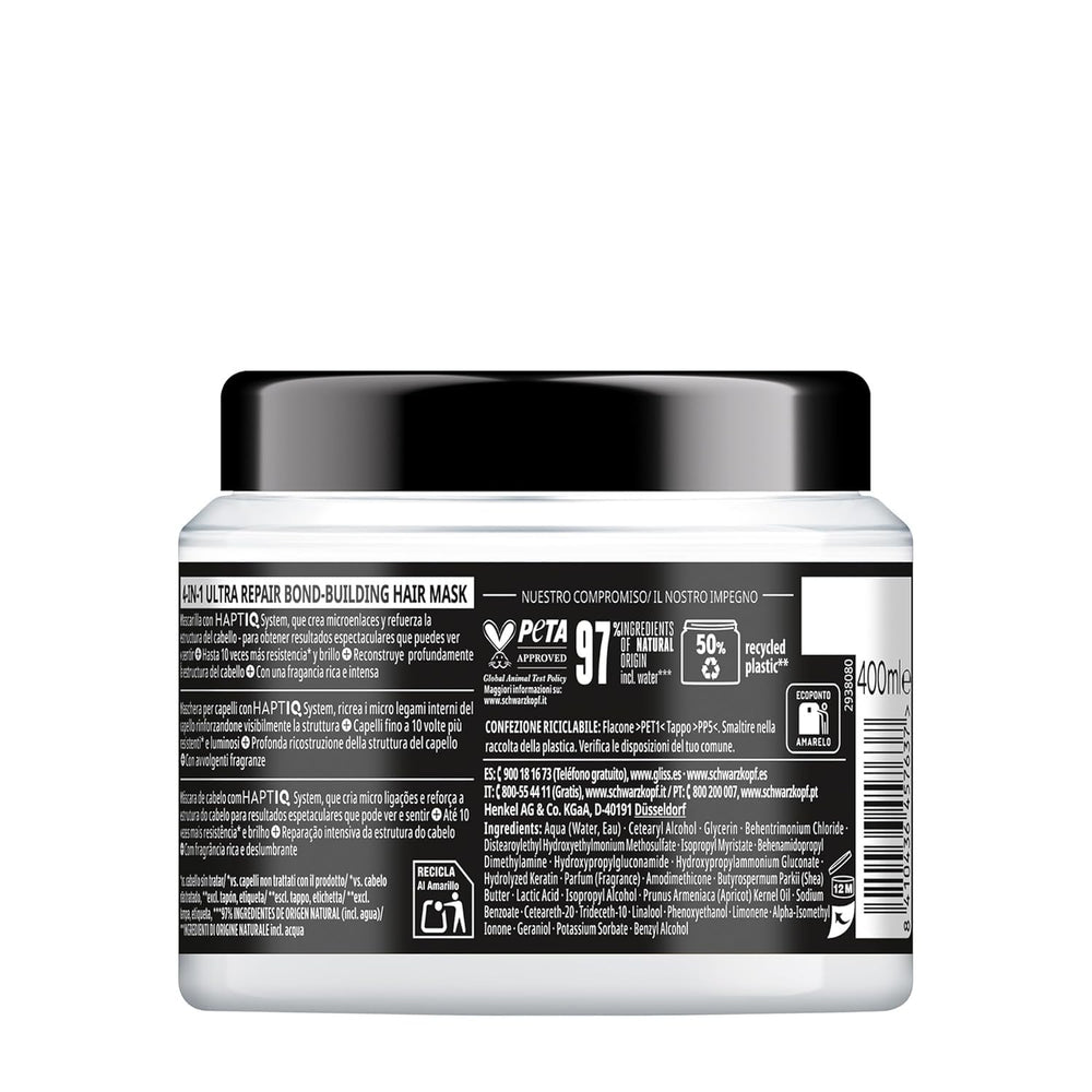 Close-up of Gliss Ultra Repair cream texture for deep nourishment