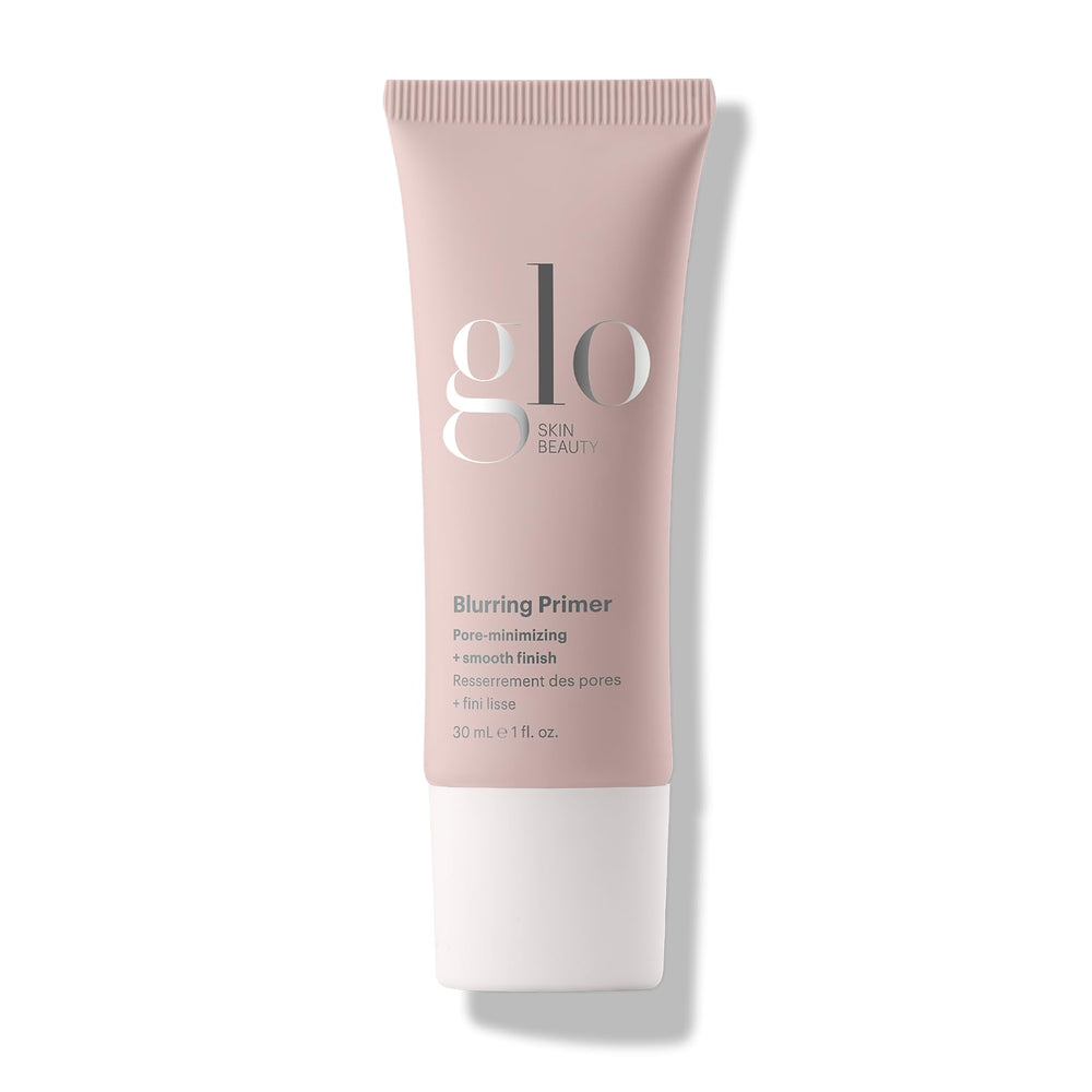 Glo Skin Beauty Blurring Primer ceramides bottle highlights pore-minimizing formula.