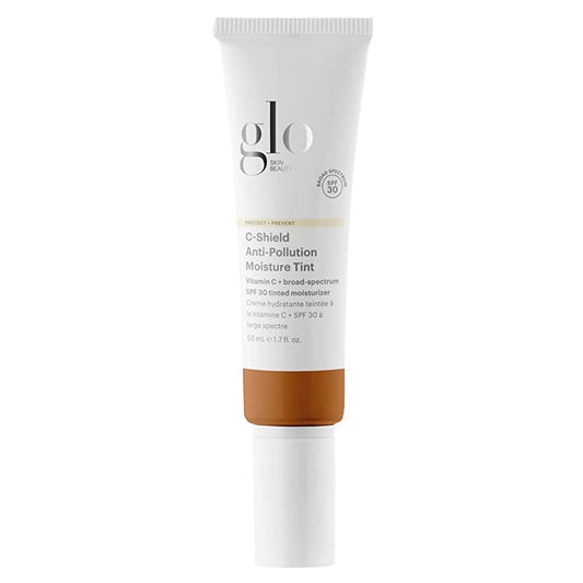 Glo Skin Beauty C-Shield Moisture Tint bottle provides lightweight daily protection.
