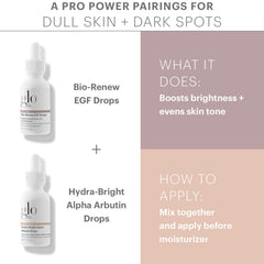 Glo Skin Beauty Hydra-Bright Alpha Arbutin Drops in a morning skincare routine.