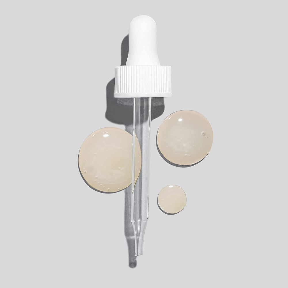 Glo Skin Beauty Hydra-Bright Alpha Arbutin Drops swatch hints at luminous, even skin potential.