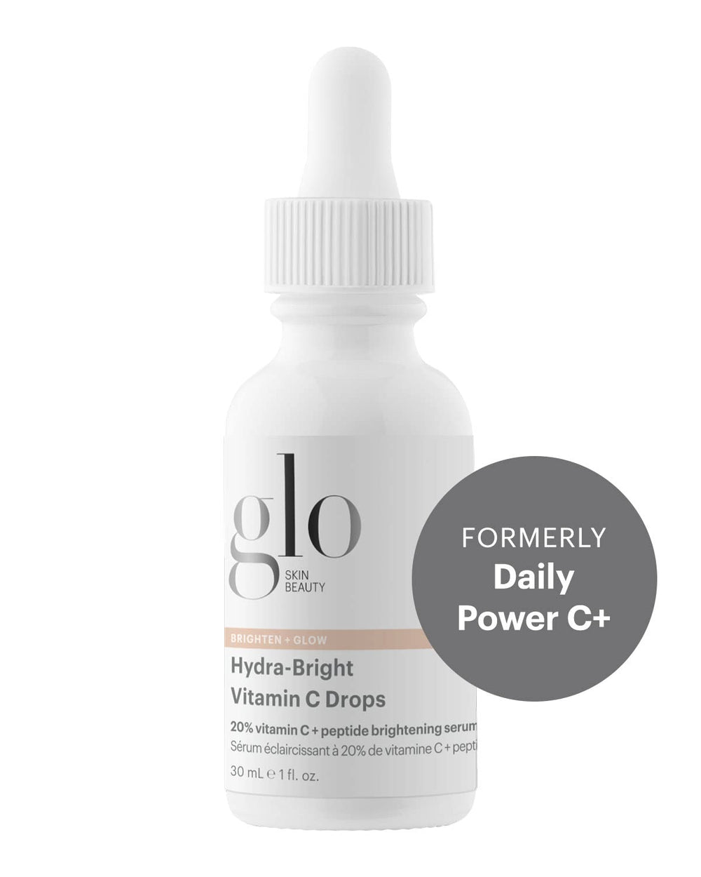 Glo Skin Beauty Hydra-Bright Drops dropper dispensing serum for radiance