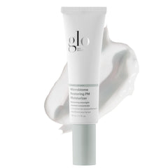 Glo Skin Beauty Microbiome Restoring PM Moisturizer bottle designed for oil free night care