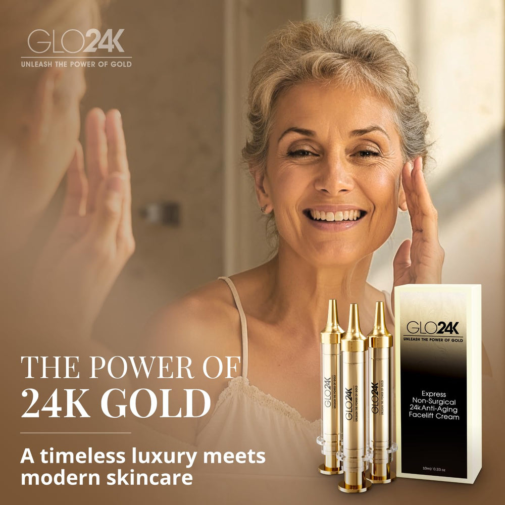 GLO24K Instant Facelift Cream glow after use and texture improvement