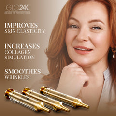 GLO24K Instant Facelift Cream close-up shows silky smoothing formula