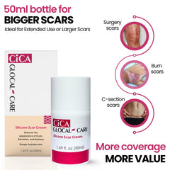 Front view of GlocalCare CICA scar cream 50 ml tube.