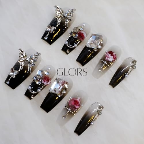 GLORS 3D butterfly embellishments create eye-catching detail for a luxe manicure.