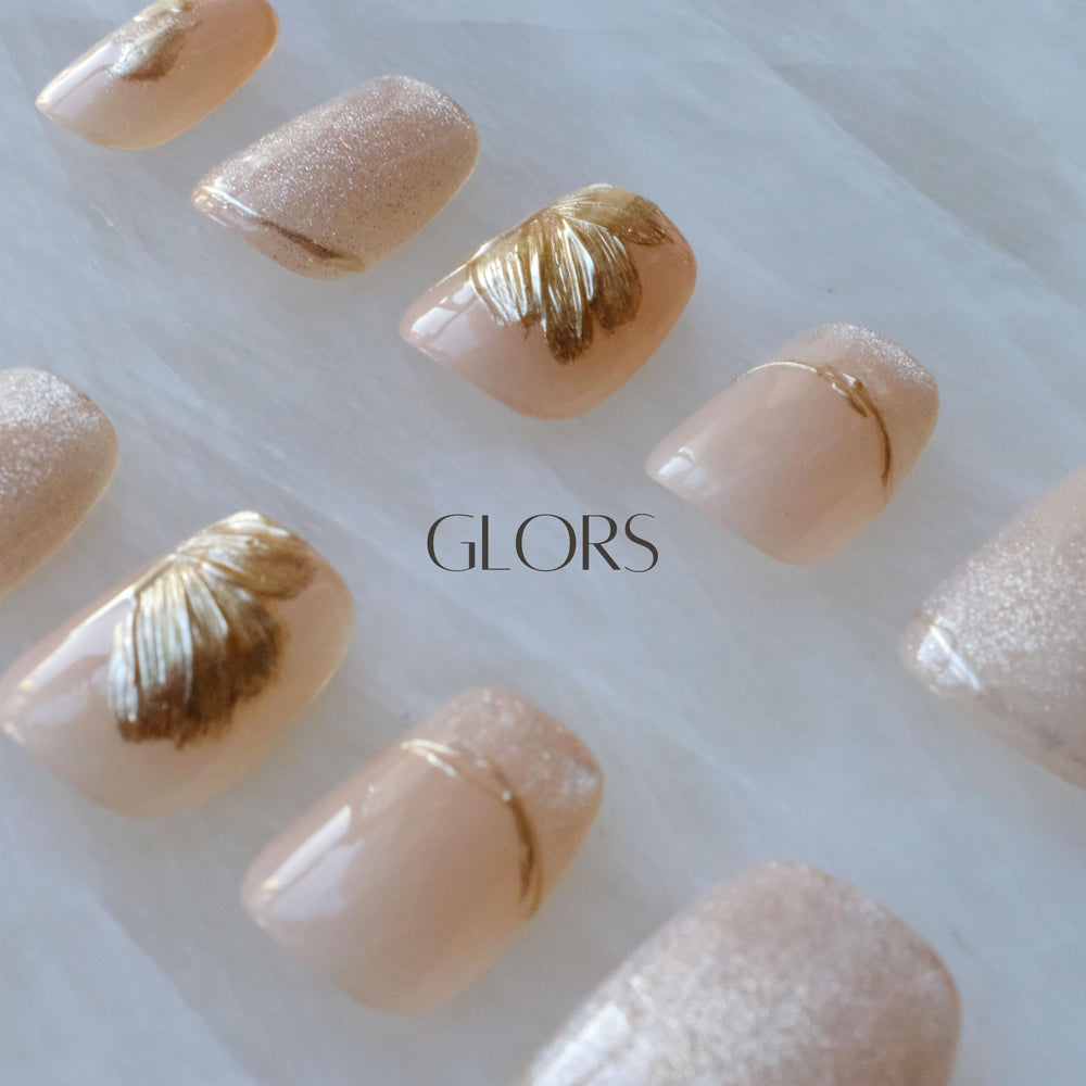 GLORS Flower Dance nails handcrafted by artisans for premium finish