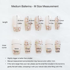 GLORS translucent nude base enhanced by rose gold patterns