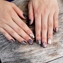 GLORS Purely Handmade short square nails for comfortable everyday wear