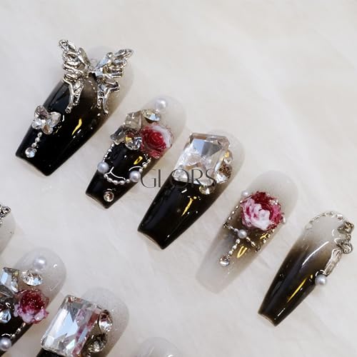 GLORS red rose crystals sparkle for special occasions and romantic evenings.
