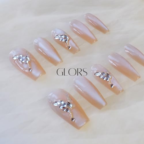 GLORS salon-quality handmade nails with a glossy, durable finish.