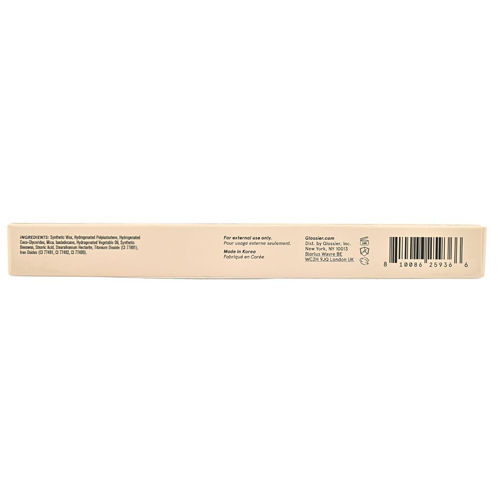 Glossier Boy Brow Arch demonstrates water-resistant finish for all-day wear.