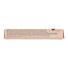 Glossier Boy Brow Auburn nourishing formula visible on brow hairs.