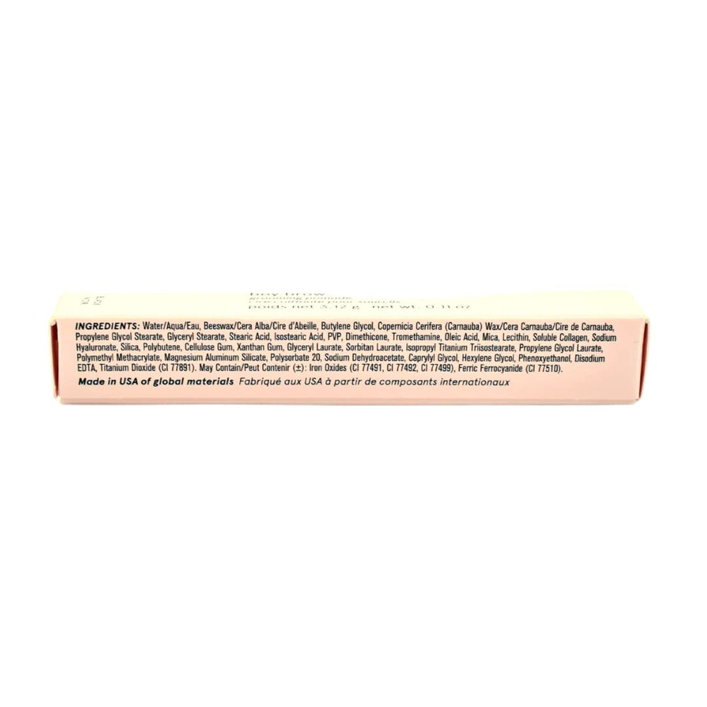 Glossier Boy Brow seven-shade display including Black.