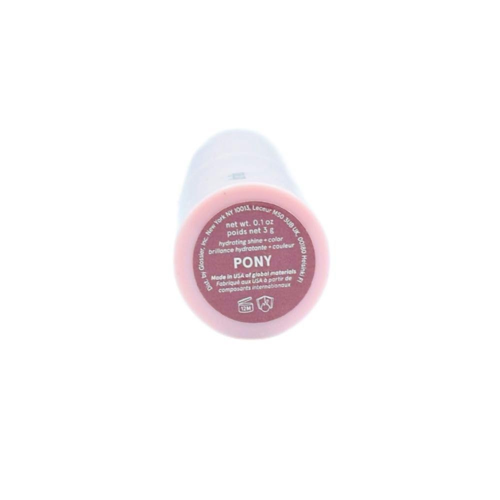 Glossier Ultralip Pony packaging recyclable image highlights eco-friendly packaging.