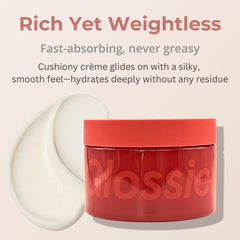 Cream spread on skin demonstrates a smooth, fast-absorbing finish.