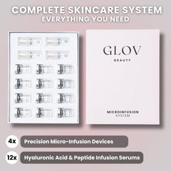 Glov Beauty 0-25mm gold-plated tips provide precise surface infusion.