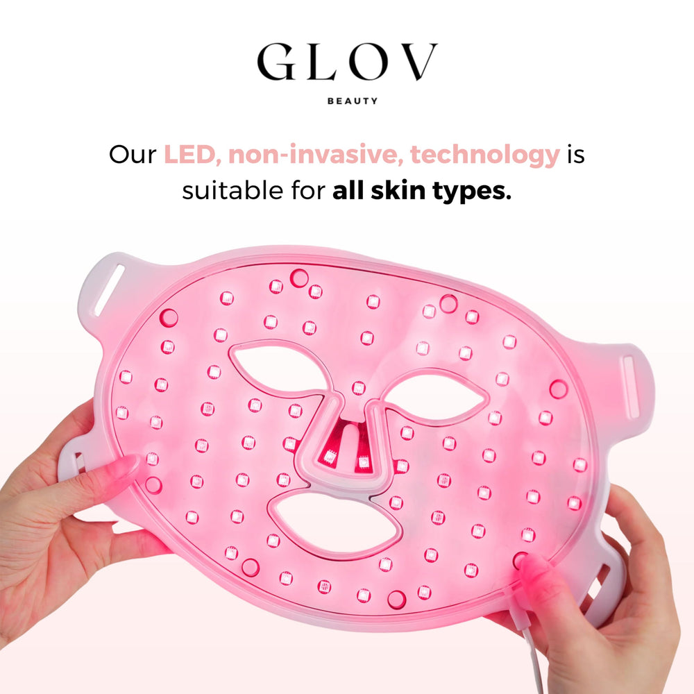 Glov Beauty LED mask recharge port emphasizing cordless use