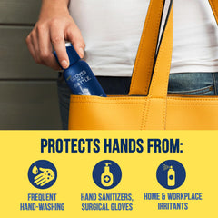 Gloves In A Bottle Shielding Lotion pump dispenses quick-dry formula.