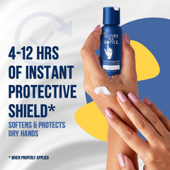Gloves In A Bottle Shielding Lotion texture close-up highlights smooth absorption.