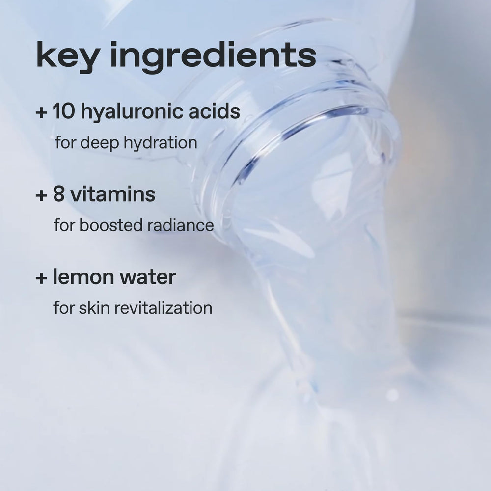Glow lemon toner pump dispenses a small amount for easy use.