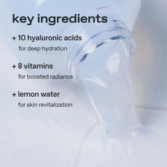 Glow lemon toner pump dispenses a small amount for easy use.