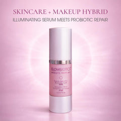 Glowbiotics HydraGlow serum texture reveals a light cream-oil hydrator.
