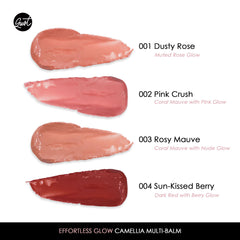 Glowiest dual-ended blush brush tip applying rosy color to cheeks.