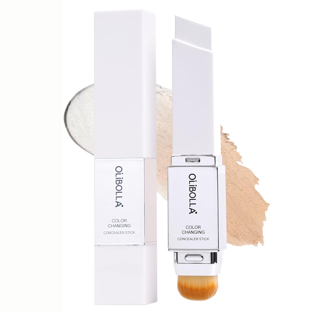 GLSFACE color-changing foundation stick cap close-up showing instant skin-tone match and matte finish.