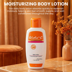 Gluta-C Hydrating Body Lotion bottle side view showing light texture