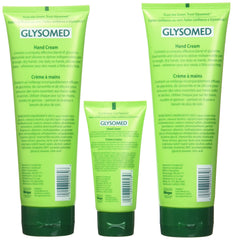 Glysomed texture close-up shows creamy spread over skin
