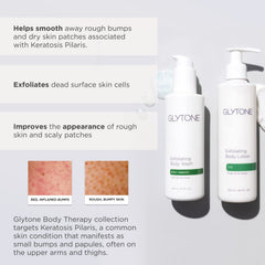 After-shower glow from Glytone wash leaving skin refreshed and hydrated.