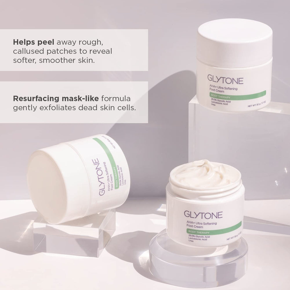 GLYTONE AHA+ Foot Cream easy 10–15 minute application