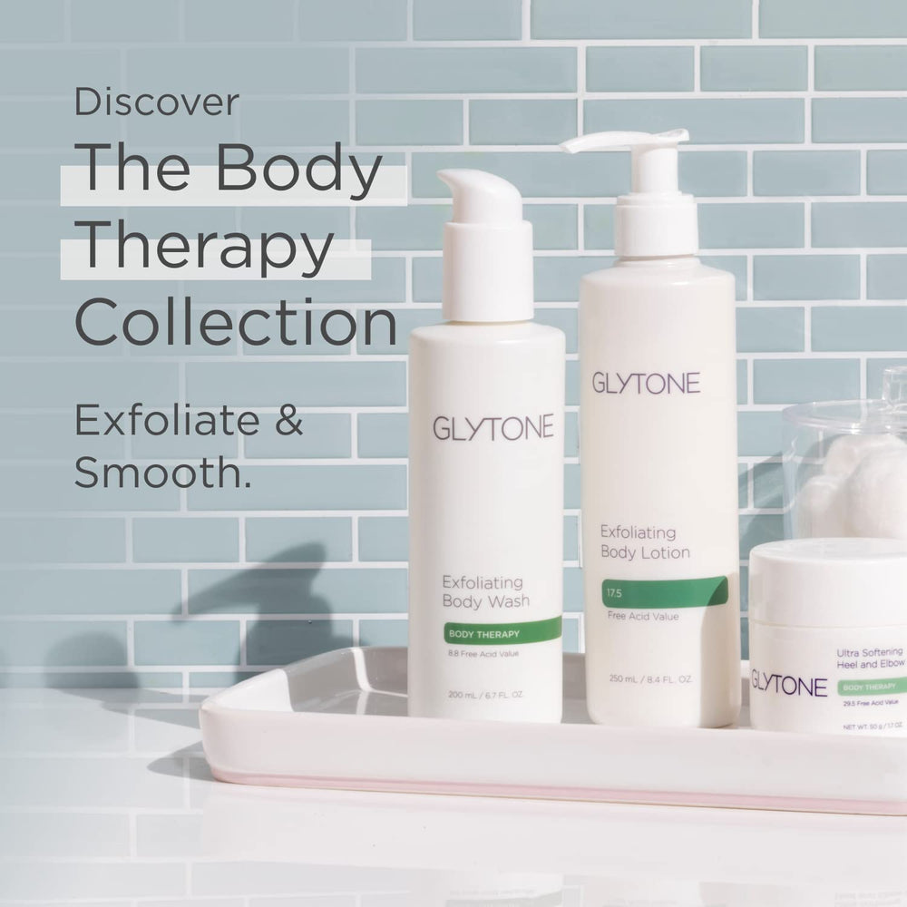 GLYTONE packaging box shown for convenient daily skincare routine.