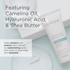 Glytone lipid recovery cream finish highlighting a smooth, non-greasy feel