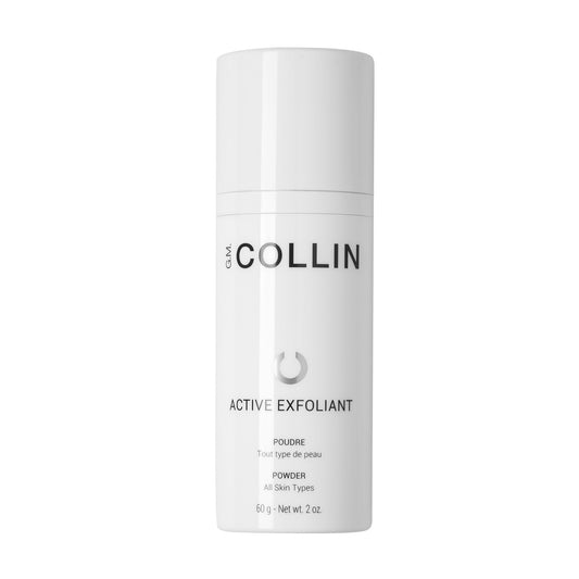 G.M. COLLIN Active Exfoliant Powder bottle for daily exfoliation prep.