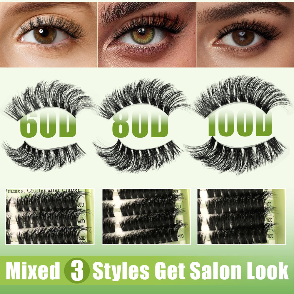 Gmagictobo Lash Clusters Kit includes varied lengths from 10mm to 18mm for versatile styles.