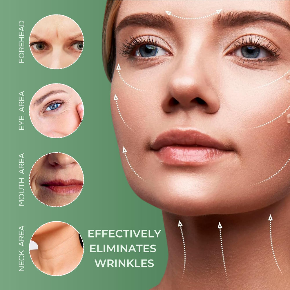 Go Nature Skincare Serum face closeup highlights a radiant, even-looking complexion.