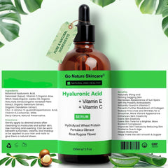 Go Nature Skincare Serum Vitamin C boost hints at brightening benefits.