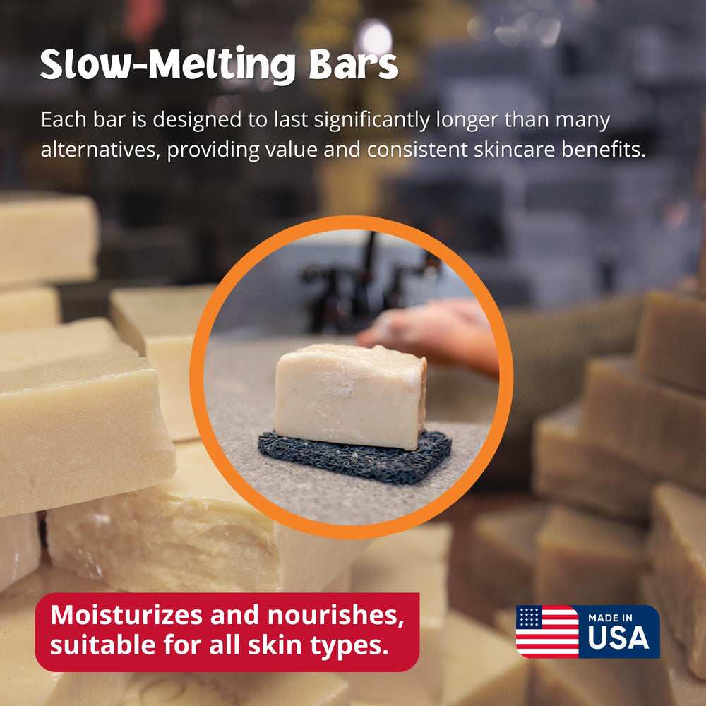 Goat Milk Stuff soap bar during six-week cure displaying artisan quality