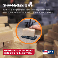 Goat Milk Stuff soap bar during six-week cure displaying artisan quality