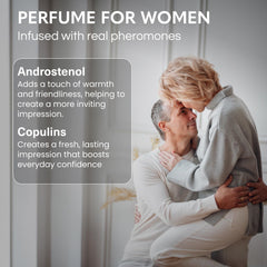 GODA Pheromones Perfume packaging close-up, vegan cruelty-free formula.